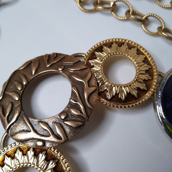 Colorful Chico's Metal Decorative Fashion Belt 42 Inches - Picture 9 of 15